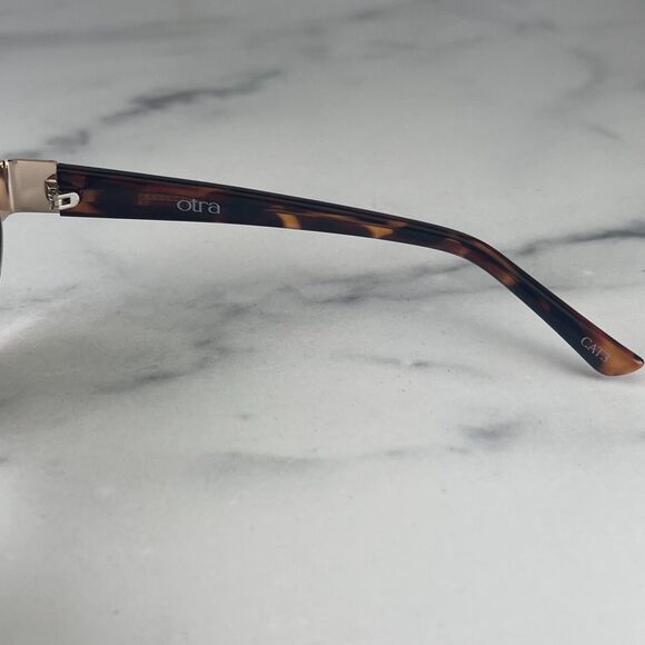Otra ECHO Sunglasses Round Gold Metal Tortoiseshell Arm Green Lens 43-19-144 - Picture 13 of 14